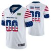 Men's Seattle Seahawks Custom White Independence Day Vapor Limited Jersey - Replica