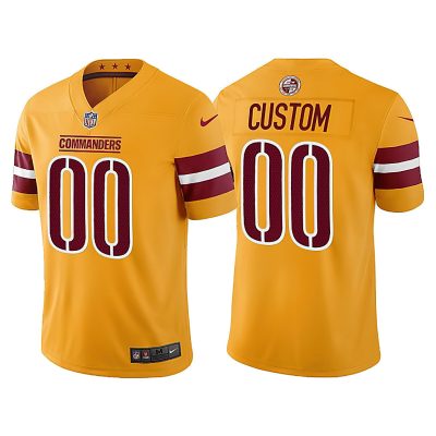 Custom Commanders Jersey for Men Washington Commanders Customized 2022 Gold Vapor Untouchable Stitched Jersey