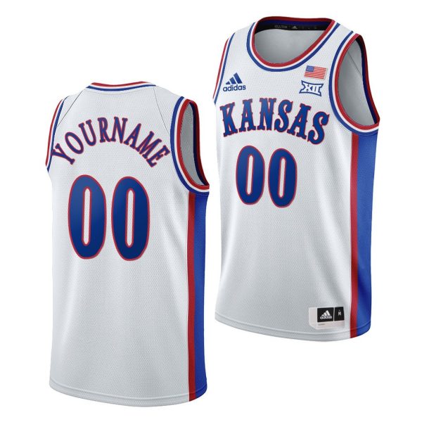 Men's Kansas Jayhawks Custom White 1990s Throwback Jersey - Replica