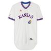 Men's Kansas Jayhawks Custom White Baseball Jersey - Replica