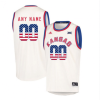 Men's Kansas Jayhawks Customized Cream Retro US Flag Fashion Jersey - Replica