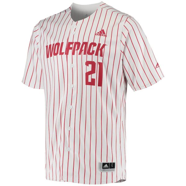 Men's Custom NC State Wolfpack Replica Baseball Jersey - White