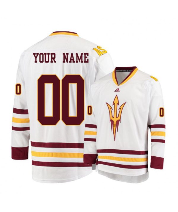 Men's Arizona State Sun Devils White Custom Jersey - Replica