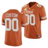 Men's Texas Longhorns Custom 00 Orange 2021 Red River Showdown Golden Patch Jersey - Replica