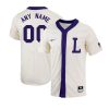 Men's LSU Tigers White Customized Baseball Jersey - Replica