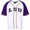 Men's Custom LSU Tigers White NCAA College Baseball Jersey - Replica