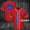 Men's SMU Mustangs Style Customizable Baseball Red Jersey Shirt , NCAA jerseys - Replica