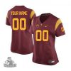 Woman's USC Trojans Red Customized Football Jersey -