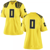 Woman's Oregon Ducks Gold Customized Football Jersey - Replica