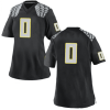 Woman's Oregon Ducks Black Customized Football Jersey - Replica