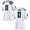 Woman's Oregon Ducks White Customized Football Jersey - Replica