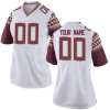 Woman's Florida State Seminoles White Customized Football Jersey - Replica