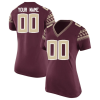 Woman's Florida State Seminoles Brown Customized Football Jersey - Replica