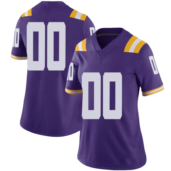 Woman's LSU Tigers Custom #00 Purple Jersey - Replica