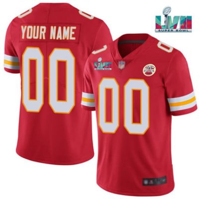 Custom Chiefs Jersey for Men Kansas City Chiefs Custom ACTIVE PLAYER Custom Red Super Bowl LVII Patch Vapor Untouchable Limited Stitched Jersey