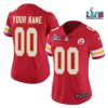 Custom Chiefs Jersey for Women Kansas City Chiefs Customized Red Super Bowl LVII Limited Stitched Jersey