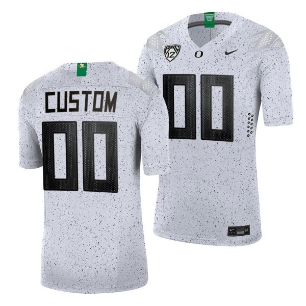 Youth's Oregon Ducks Custom 00 White 2021-22 Eggshell Limited Football Jersey - Replica