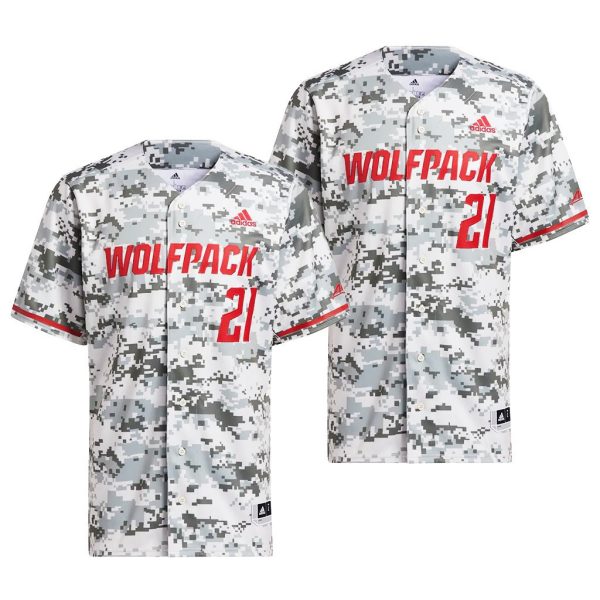 Youth's NC State Wolfpack Camo Replica Custom Jersey College Baseball