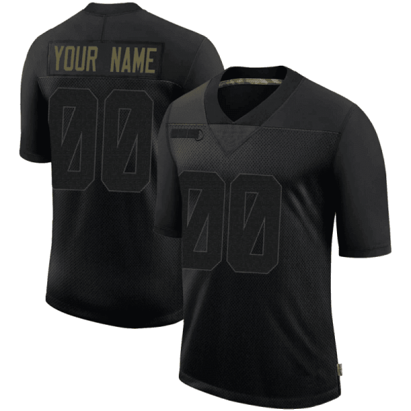 Youth's Custom Tampa Bay Buccaneers 2020 Salute To Service Jersey - Limited Black - Replica