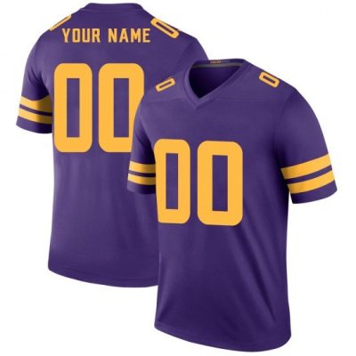 Customized Vikings Jersey for Youth CUSTOM MINNESOTA VIKINGS LEGEND PURPLE COLOR RUSH JERSEY