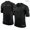 Youth's Carolina Panthers Custom Limited Black 2020 Salute To Service Jersey - Replica