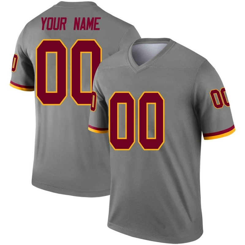 Custom Commanders Jersey for Youth Custom Gray Legend Washington ...