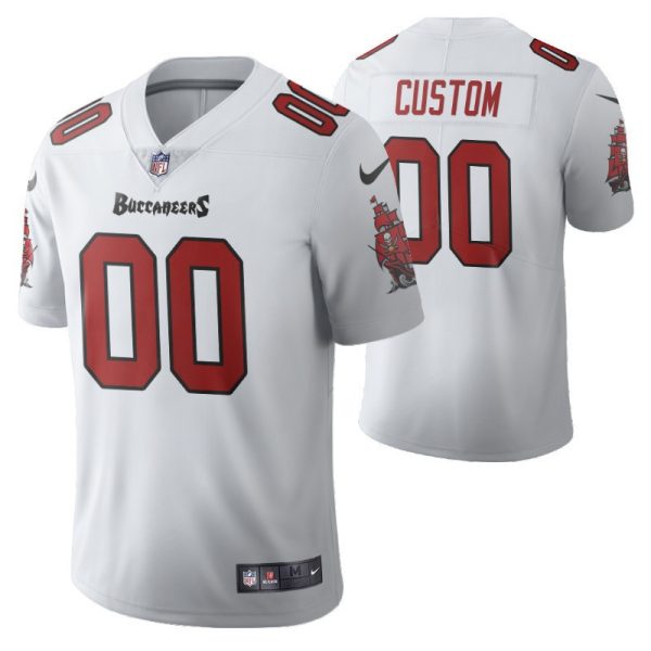 Youth's Tampa Bay Buccaneers #00 Custom Vapor Limited White Jersey - Replica