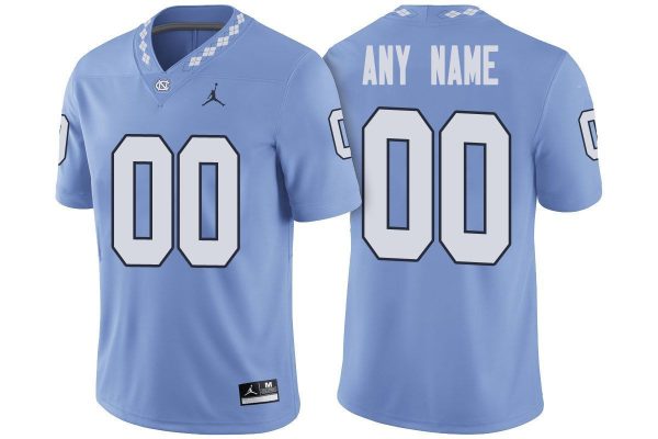 Youth's North Carolina Tar Heels Carolina Blue NCAA Football Customized Jersey - Replica