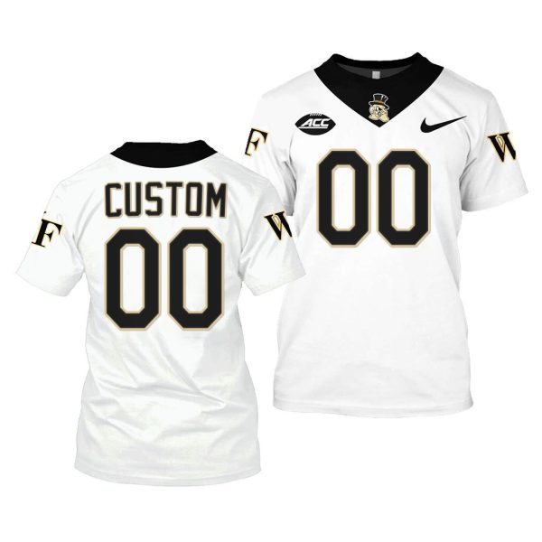 Youth's Wake Forest Demon Deacons 00 Custom White 2021-22 College Football Replica Jersey