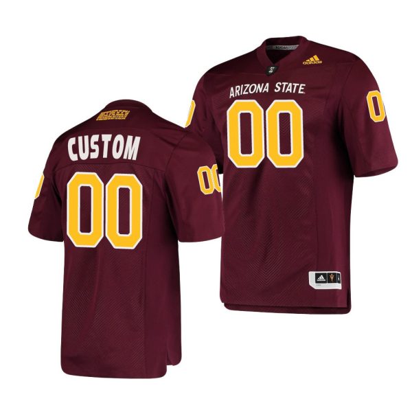 Youth's Arizona State Sun Devils Custom Maroon College Football Premier Jersey - Replica