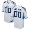 Youth's Tennessee Titans Custom Game Jersey - White - Replica