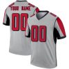 Youth's Custom Atlanta Falcons Legend Custom Inverted Silver Jersey - Replica