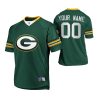 Youth's Green Bay Packers Custom #00 Majestic Replica Green Jersey