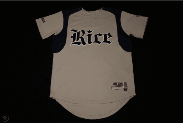 Youth's Custom Rice Owls Game Worn Baseball Jersey - Replica