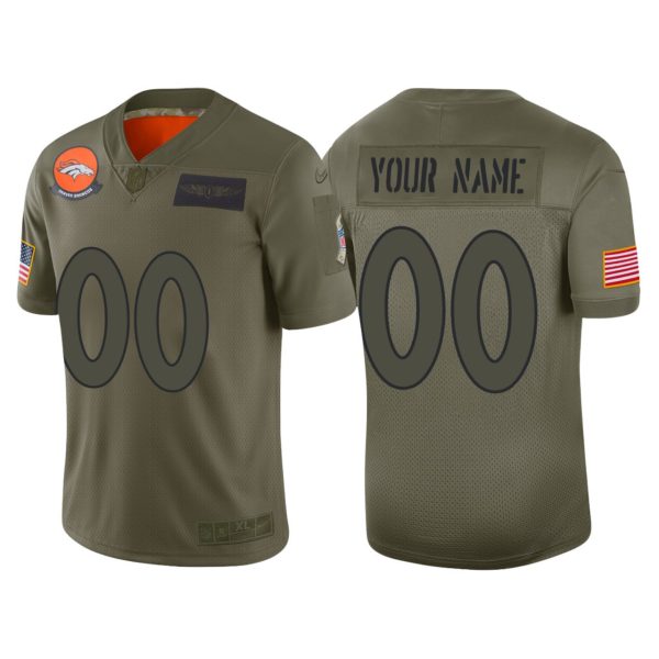 Youth's Custom Denver Broncos 2019 Salute to Service Camo Jersey - Limited - Replica