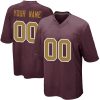 Custom Commanders Jersey for Youth Custom Game Washington Football Team Burgundy Alternate Football Jersey