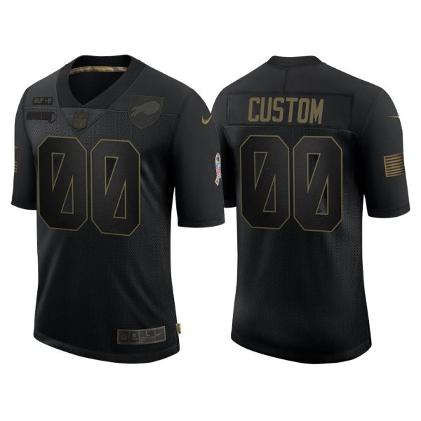 Youth's Custom Buffalo Bills 2020 Salute To Service Limited Jersey - Black - Replica