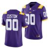 Youth's LSU Tigers 00 Custom Purple 2021-22 College Football Game Jersey - Replica