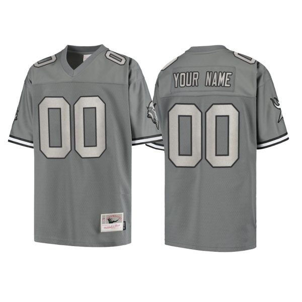 Customized Vikings Jersey for Youth Minnesota Vikings #00 Custom Metal Replica Jersey - Charcoal