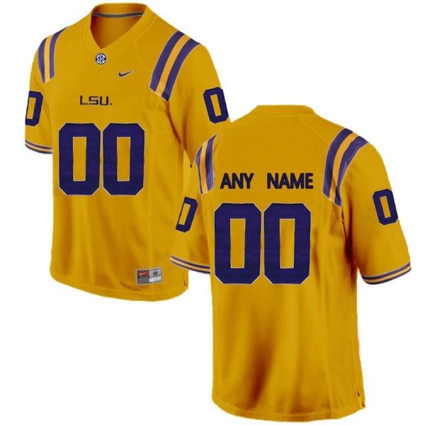 Youth's LSU Tigers Gold College Limited Football Customized Jersey - Replica