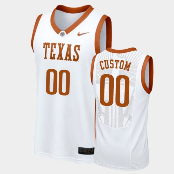 Youth's Texas Longhorns White Replica Elite Aerographic Custom Jersey