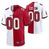 Youth's Tampa Bay Buccaneers Custom #00 Split Red White Two Tone Game Jersey - Replica