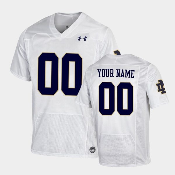 Youth's Notre Dame Fighting Irish White Replica Under Armour Custom Jersey