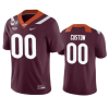 Youth's #00 Game College Football Virginia Tech Hokies Custom Jersey Maroon - Replica