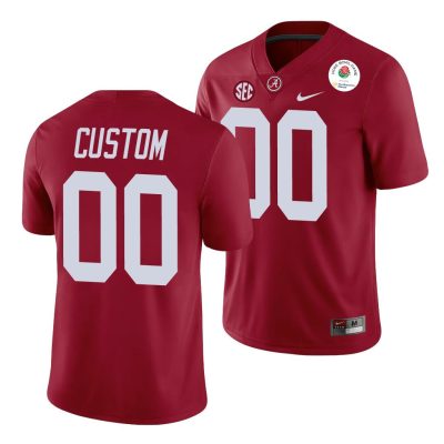 Custom Alabama Jersey for Youth Alabama Crimson Tide Custom 2021 Rose Bowl Crimson College Football Jersey - Replica