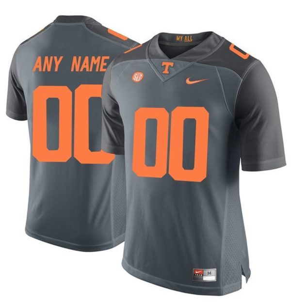 Youth's Tennessee Volunteers Grey College Limited Football Customized Jersey - Replica