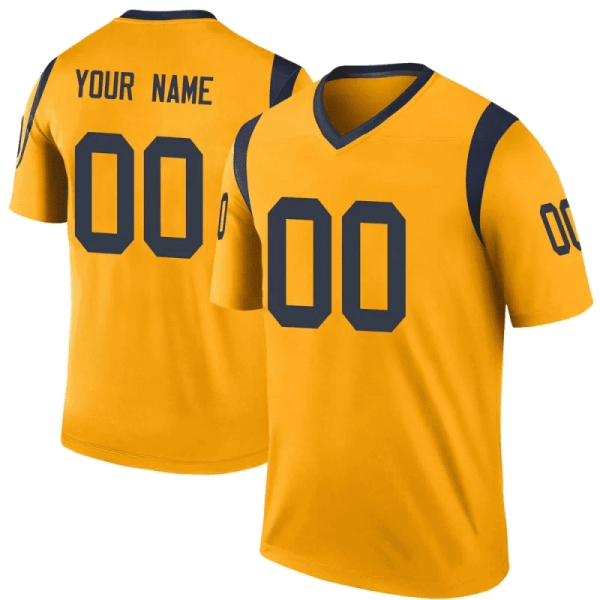 Youth's Custom Los Angeles Rams Color Rush Jersey - Legend Gold - Replica