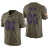 Raven Jersey Custom for Youth Baltimore Ravens Customized Olive Salute To Service Limited Stitched Jersey