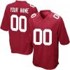 Youth's New York Giants Alternate Custom Game Jersey - Red - Replica