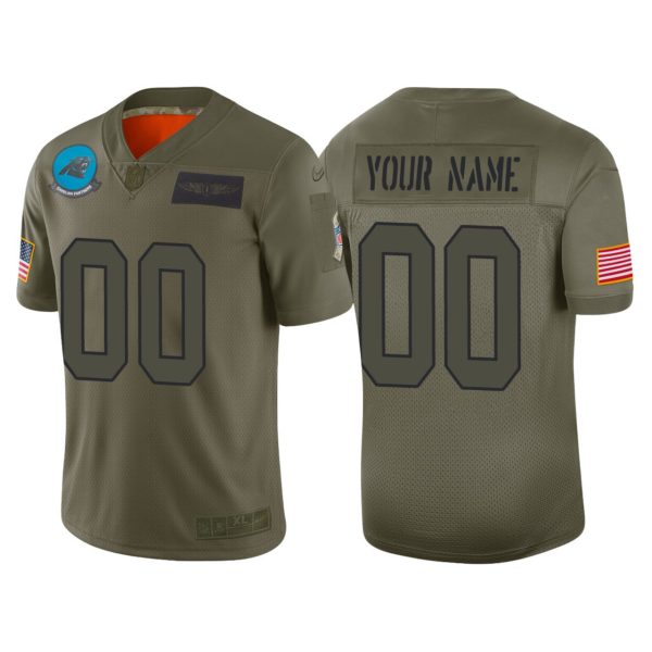 Youth's Custom Carolina Panthers 2019 Salute to Service Camo Jersey - Limited - Replica